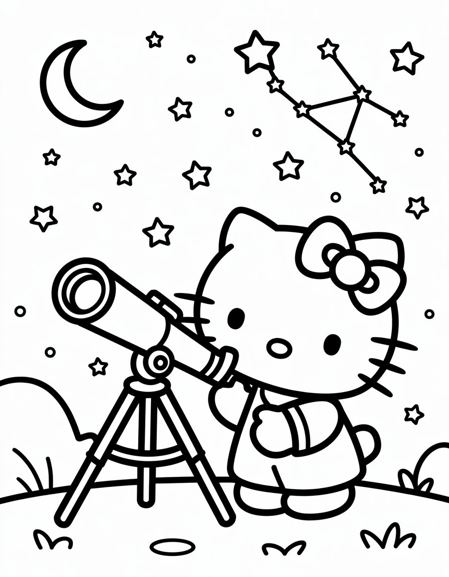 Starry Night Hello Kitty